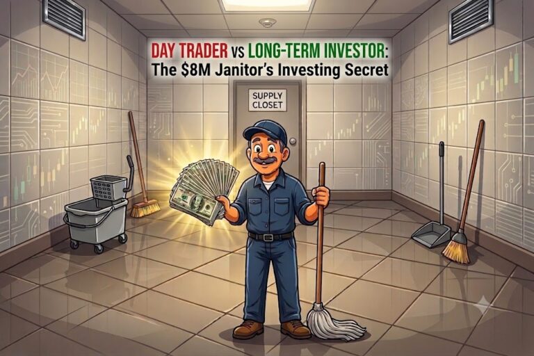 Day Trader vs Long-Term Investor: The $8M Janitor’s Investing Secret